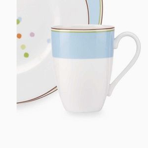 KATE SPADE Lenox set of 2 Market Street Blue mugs cups